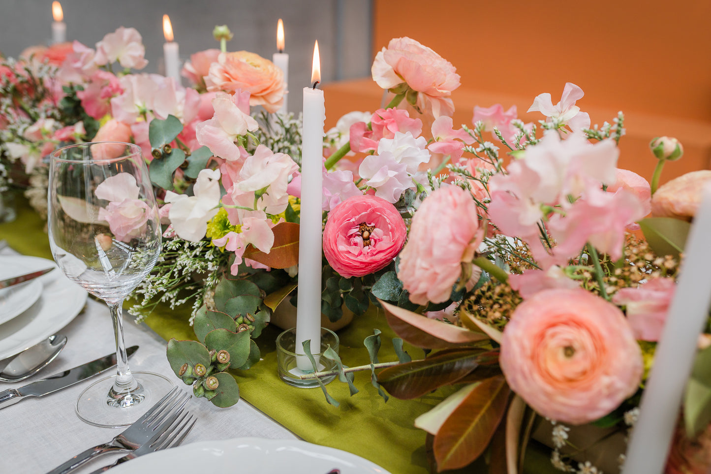 Statement Table Runner : Seasonal flowers and foliage